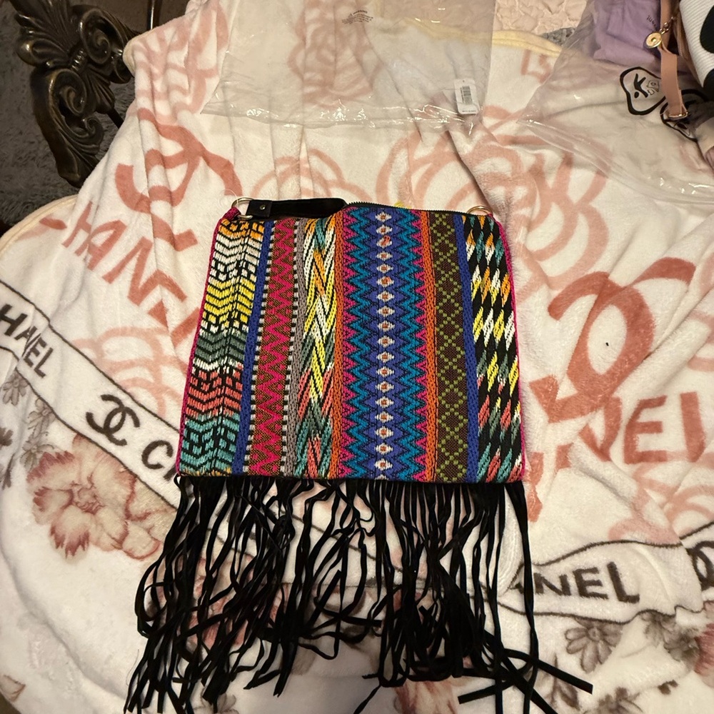 Multicolor Fringe Women Bag